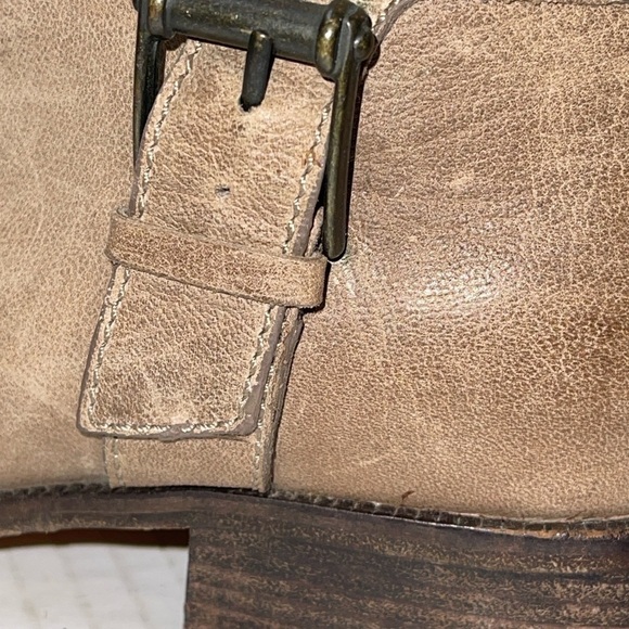 Cole Haan Women's Boots Size 7.5B Tan Suede Mid Calf Pull On Buckle Adjustable - Picture 11 of 16